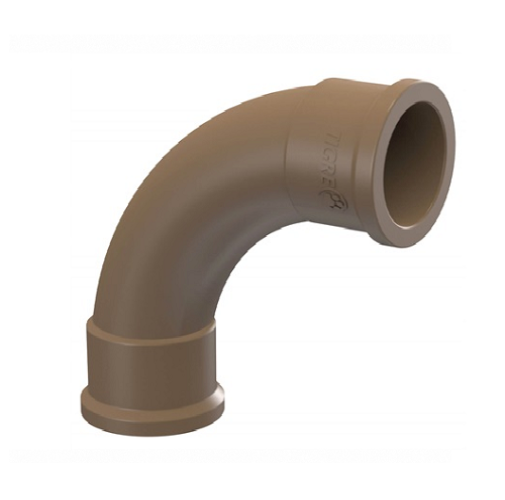 Curva Marrom Soldável de 90° com 25mm Tigre